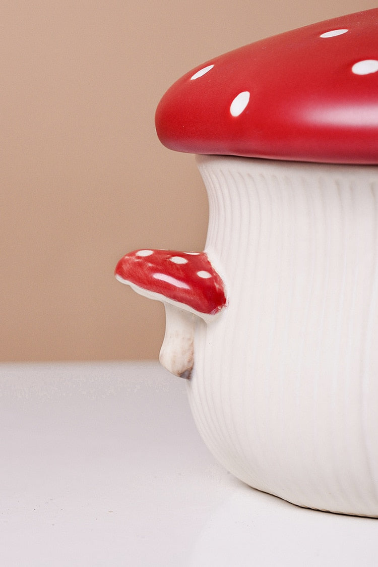 Ceramic Red Mushroom Tableware