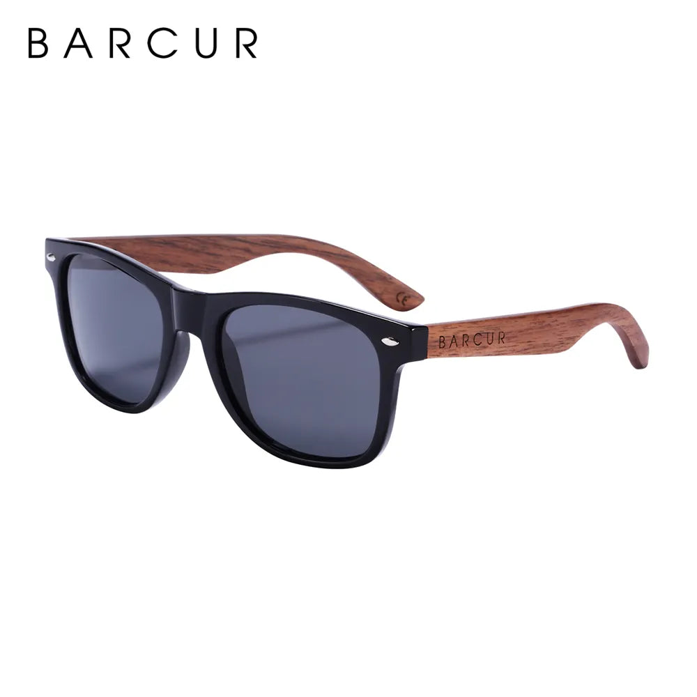 BARCUR Black Walnut Wood Sunglasses